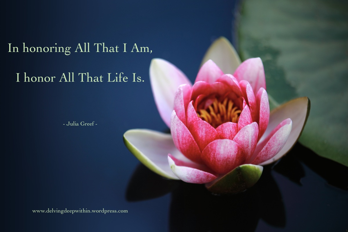 A poem about honoring the sacred in life and the All That I Am.